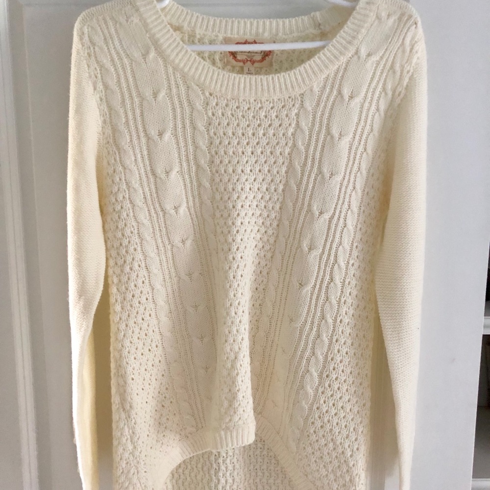 Cable-knit Ivory Sweater